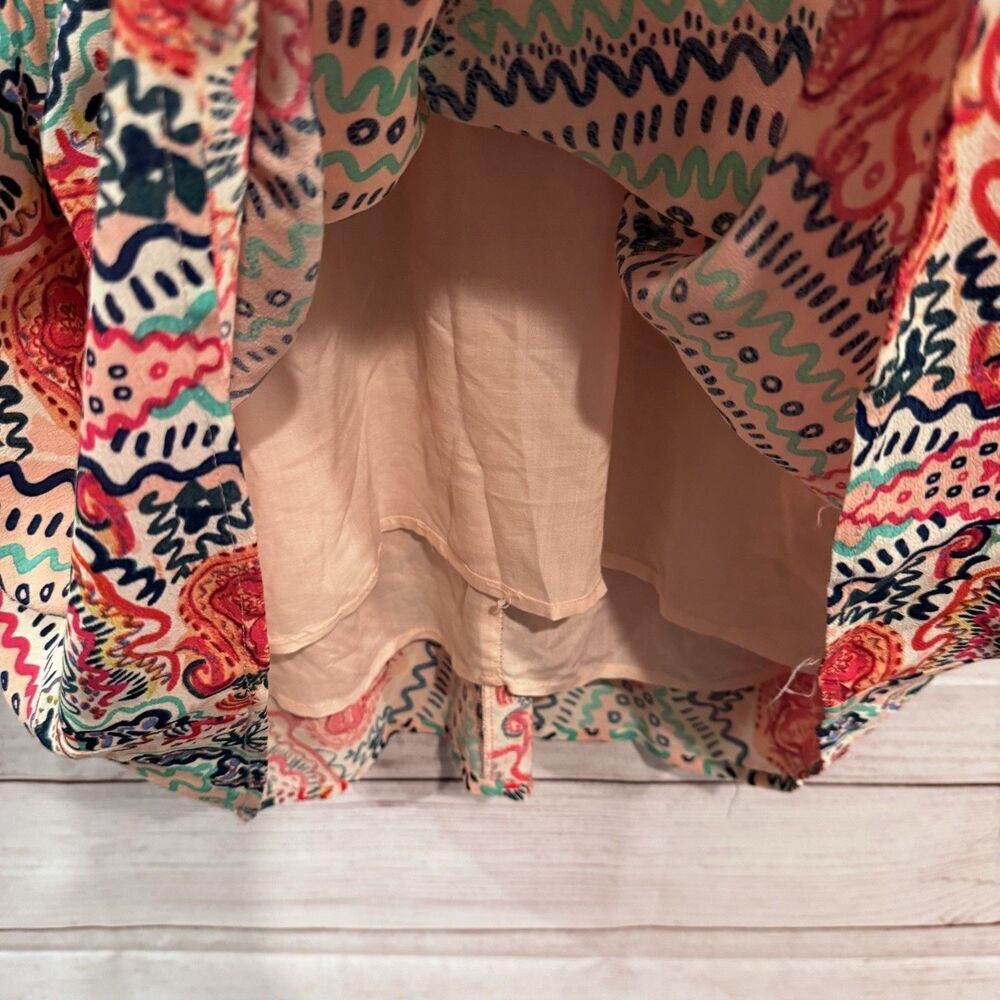 Anthropologie Maeve Siya Kimono Mini Dress Size 4 Multicolored Floral - Picture 2 of 15